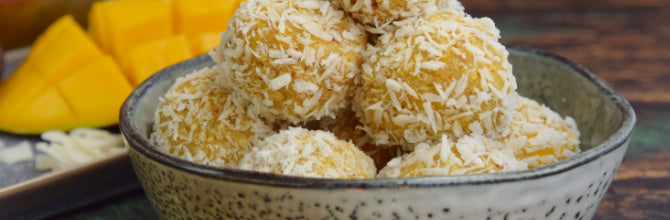 Coconut and mango energy balls