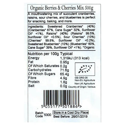 Just Natural Organic Berries & Cherries Mix