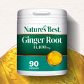 Nature's Best Ginger Root supplement container on a white background