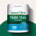 Nature's Best Multi-Max Teen Him supplement container on a white background