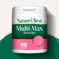 Nature's Best Multi-Max Teen Her supplement container on a white background