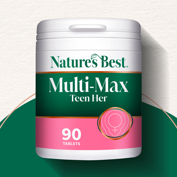 Nature's Best Multi-Max Teen Her supplement container on a white background