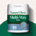 Nature's Best Multi-Max Man supplement container on a white background