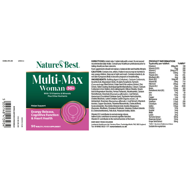 Multi-Max Multivitamin for Women Age 50+