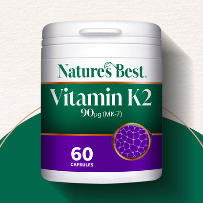 Nature's Best Vitamin K2 supplement container on a white background