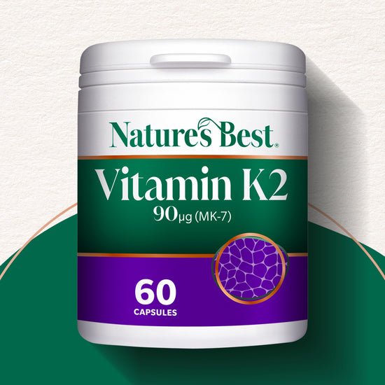 Nature's Best Vitamin K2 supplement container on a white background