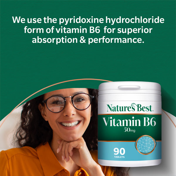 Vitamin B6 (Pyridoxine) 50mg