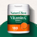 Nature's Best Vitamin C 1000mg Time Release supplement container on a white background