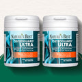Two containers of Nature's Best Osteoguard Ultra supplement on a gradient background