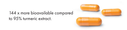 144 x more bioavailable compared to 95% turmeric extract.