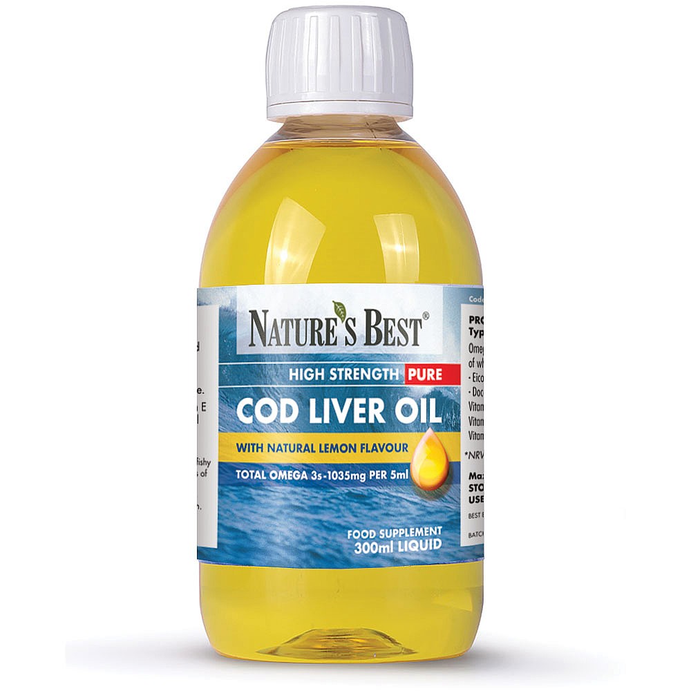 Cod Liver Oil Liquid High Potency No Fishy Taste Nature s Best