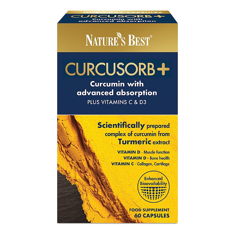 Curcusorb+, Advanced Absorption Curcumin With Vitamin D & C 60 Capsules