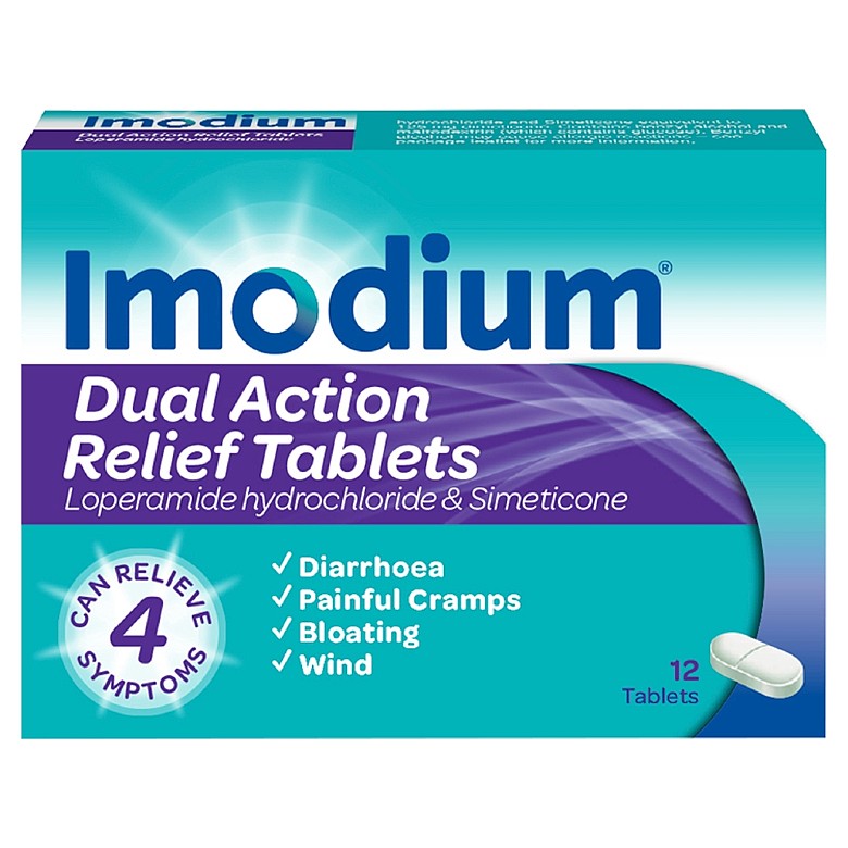 Imodium Dual Action Tablets 12 Tablets