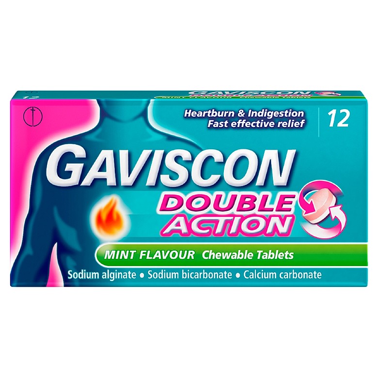 Gaviscon Double Action Mint Flavour Tablets 12