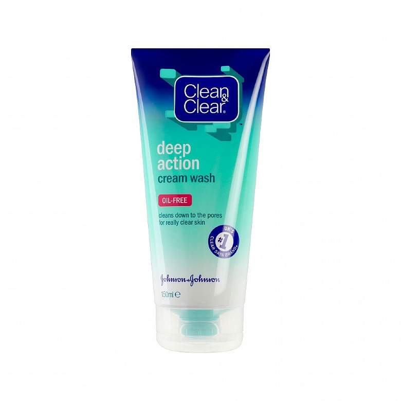 Clean & Clear Deep Action Oilfree Cream Wash 150Ml