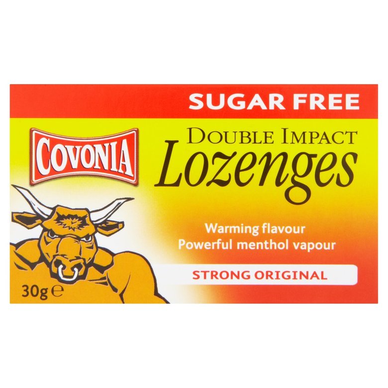 Covonia Double Action Cough Sugar Free Lozenges Strong Original 30G