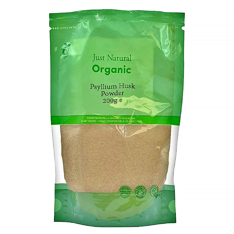 Just Natural Psyllium Husk Powder 200G, Soluble Dietary Fibre. 200 Grams