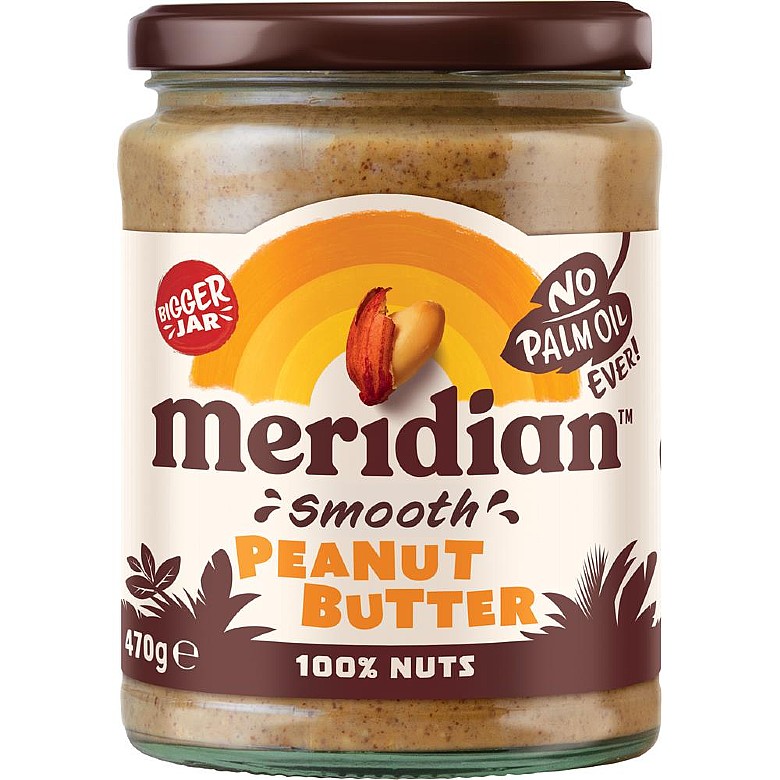 Meridian Smooth Peanut Butter 100% Nuts 470G 470G