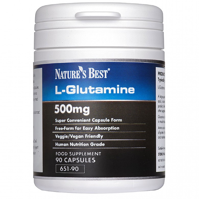 Glutamine 500Mg, For Nutritional Support 90 Capsules