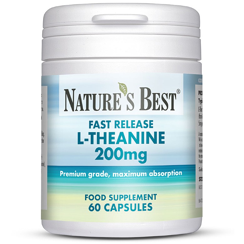 Theanine 200Mg, Fast Release 120 Capsules In 2 Pots