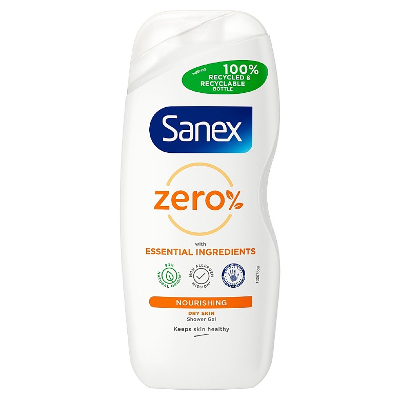 Sanex Zero Nourishing Shower Gel for Dry Skin 225ml Nature's Best Pharmacy